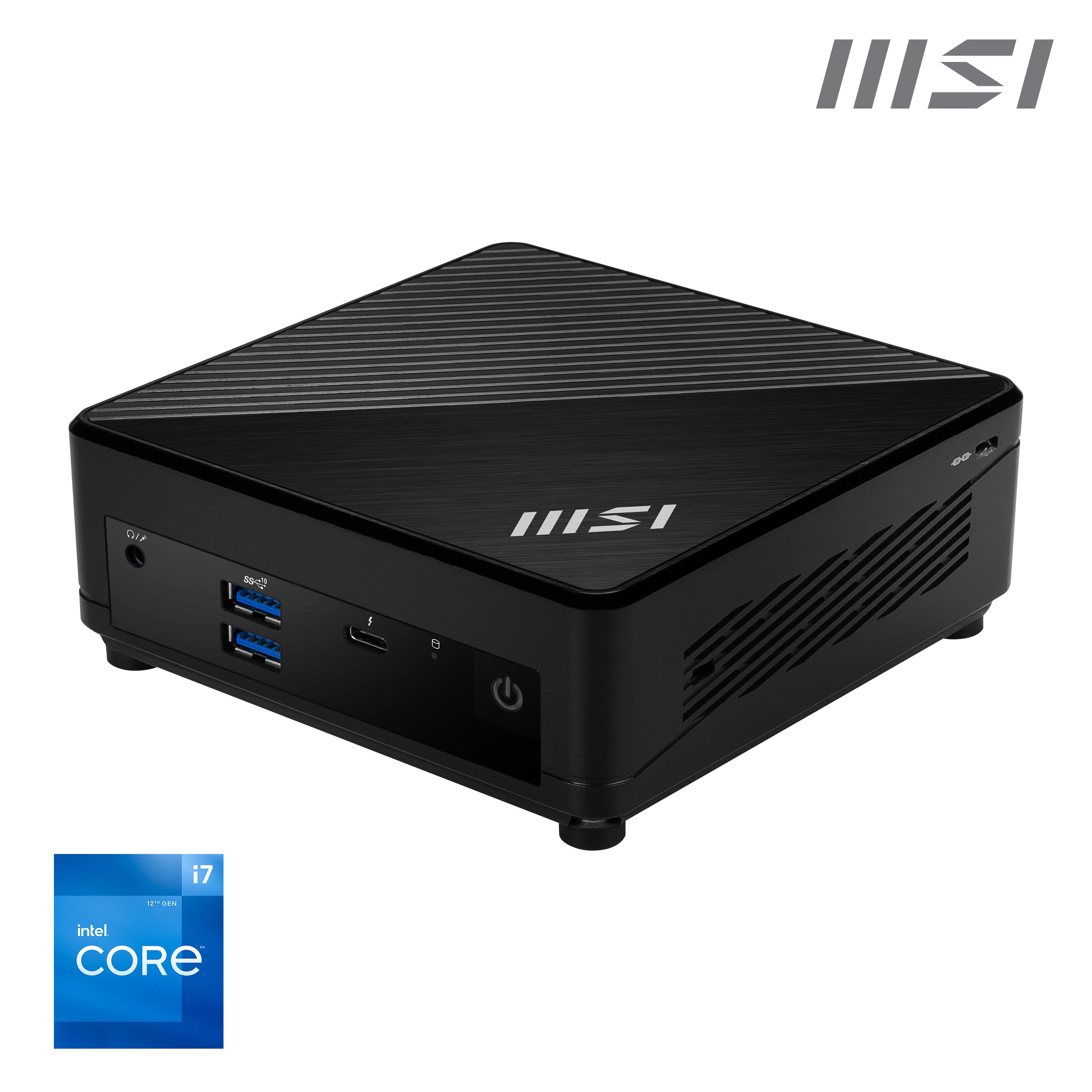 MSI Cubi 5 12M-001BEU 0.66L sized PC Nero i7-1255U Intel SoC (SFF Cubi 5 12M i7 Slim UK)